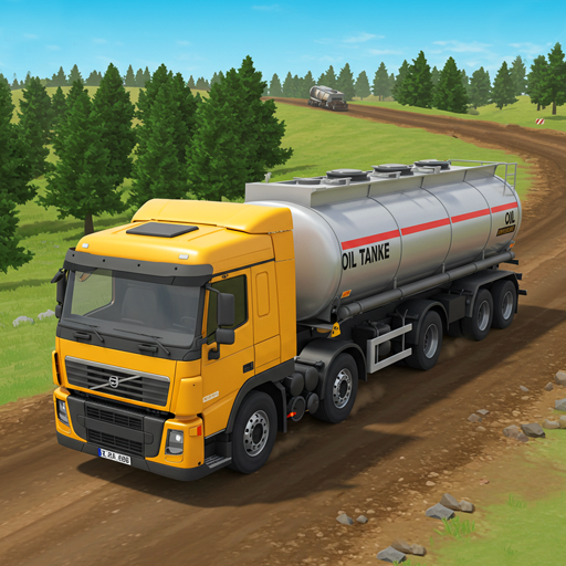 Oil Tanker Duty artwork — tanker truck driving along a dirt road